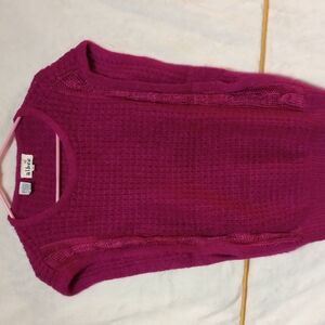 Bliss Pink Crew Neck Sweater with Textured Knit